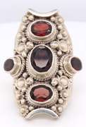 Vintage Sterling Silver Garnet Ring
