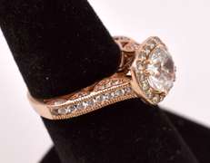 Incredible White Sapphire Ring in 14K Rose Gold