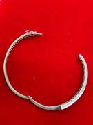 CERTIFIED 14K WHITE GOLD AND DIAMOND BANGLE BRACELET
