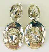 Sterling Cowboy Hats Bracelet & Dangly Earrings