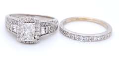 Majestic White Gold 1ctw Diamond Bridal Set