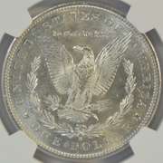 Blazing-white near Gem BU 1881-S Morgan Silver Dollar. NGC MS64