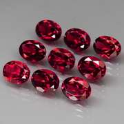 Premium 13.13ct oval cut cherry red Garnet set