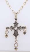 Vintage Sterling Silver Cross Pendant on Chain