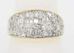 Mixed Cut Diamond Cluster Ring