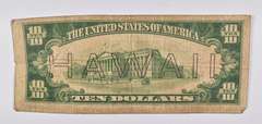 1934-A Star $10 San Francisco Federal Reserve Note Hawaii Overprint