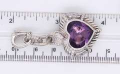 Judith Ripka Amethyst Heart Pendant