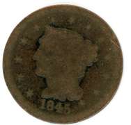 1845 Braided Hair Large Cent