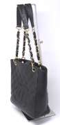 Chanel Black Cavier Petite Shopping Tote Bag