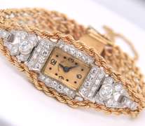 LADIES ANTIQUE HAMILTON DIAMOND WATCH