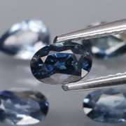 Stunning blue 2.88ct mixed cut Sapphire set