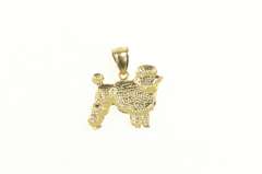10K Yellow Gold Diamond Cut Toy Poodle Dog Breed Charm/Pendant