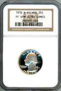 1976-S Silver Proof Washington Quarter in NGC PF69* Ultra Cameo