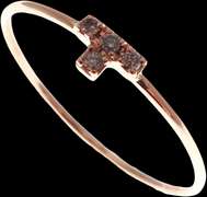 Elegant Four Set Diamond 18k Rose Gold Ring