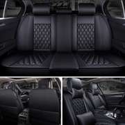 Universal 5 Seats Car Seat Cover PU Leather with Pillow