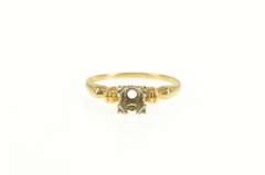 14K Yellow Gold 4.4mm Vintage NOS 1950's Engagement Setting Ring