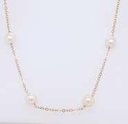 Lavish 14kt YG 7mm Fresh Water Pearl Necklace