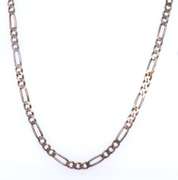 Vintage Sterling Silver Figaro Chain Necklace