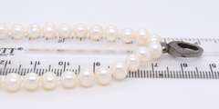 Elegant Silver Fresh Water Pearl Strand Necklace