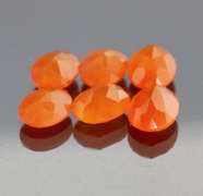 Vivid orange 13.06ct untreated oval cut Carnelian set