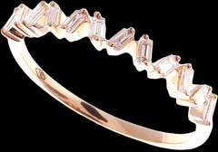 Contemporary Dominio Diamond Set 18k Rose Gold Ring