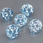 Sparkling! 5 piece 11.66ct full fire sky blue Topaz set