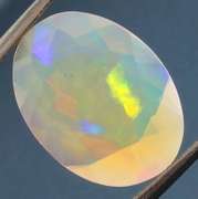 Floral glittering 2.46ct faceted Jelly Opal