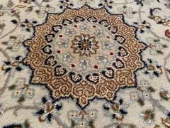 SILK & WOOL PERSIAN NAIN RUNNER 10'