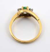Sweet 14k Emerald & Diamond Ring