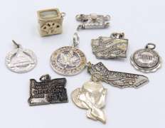 Group Lot of Vintage Sterling Silver Charms