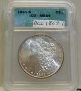 1881-S Morgan Dollar ICG MS-64