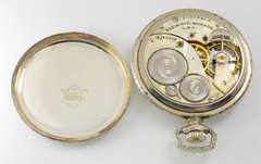 Marvelous Elgin White Gold Filled Pocket Watch