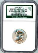 Binion Hoard 1964-D Silver Washington Quarter in NGC Holder.