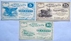 5 10 &25 Cent Summit County Bank Cuyahoga Falls Ohio CH CU Notes