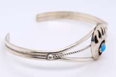 Vintage Sterling Silver American Indian Turquoise Cuff Bangle