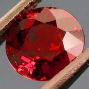 Top grade VVS 1.29ct red Spessartite garnet solitaire