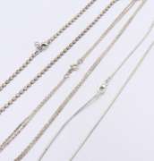 Group Lot of 3 Vintage Sterling Silver Necklaces