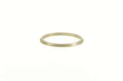 14K White Gold Vintage NOS 1950's 1.3mm Grooved Stackable Ring