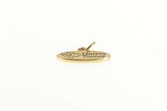10K Yellow Gold Harris Teeter Grocery Store Oval Charm/Pendant