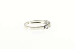 14K White Gold Tanzanite Diamond Accent Classic Wedding Band Ring