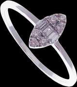 Wonderful Oval Diamond Cluster 18k White Gold Ring