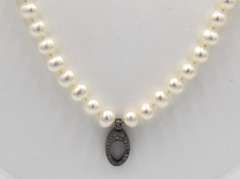 Elegant Silver Fresh Water Pearl Strand Necklace