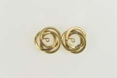 14K Yellow Gold 5.5mm Squared Twist Spiral Earring Jackets