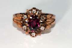 Vintage Diamond & Garnet Ring - New, Lower Price!