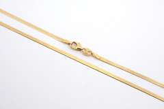 Highly Reflective 2 mm Herringbone Necklace