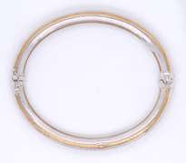 Simple but Elegant 14kt Yellow & White Gold Bangle