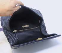 Tory Burch Fleming Black Lambskin Clutch