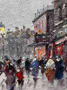 European Vacation Parisian Streetscene Painting