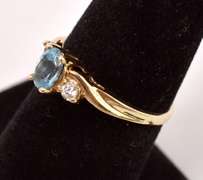 Classy Topaz Ring in Yellow Gold