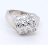 Dreamy Platinum Channel Set Loop Diamond Ring